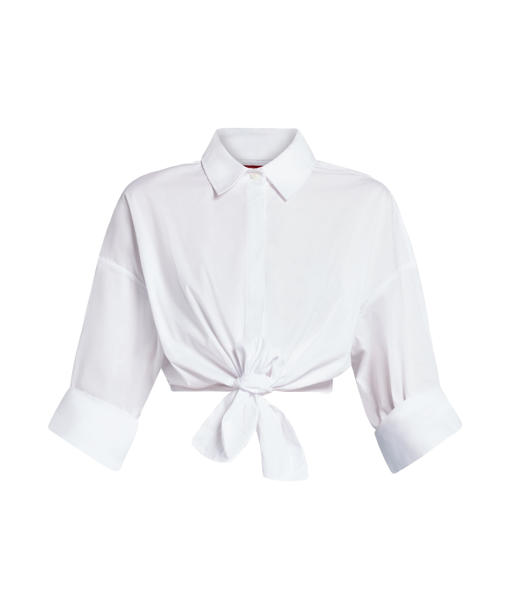 Staud Lisa Stretch Cotton Shirtdress In White