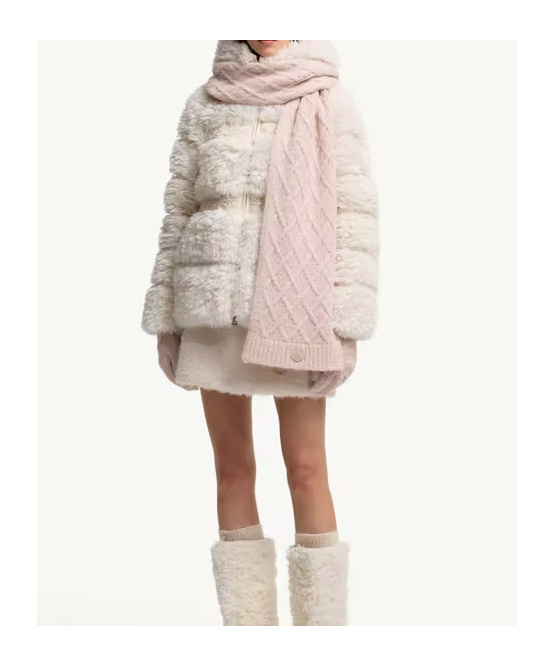 Moncler Alpaca Blend Scarf In Pink