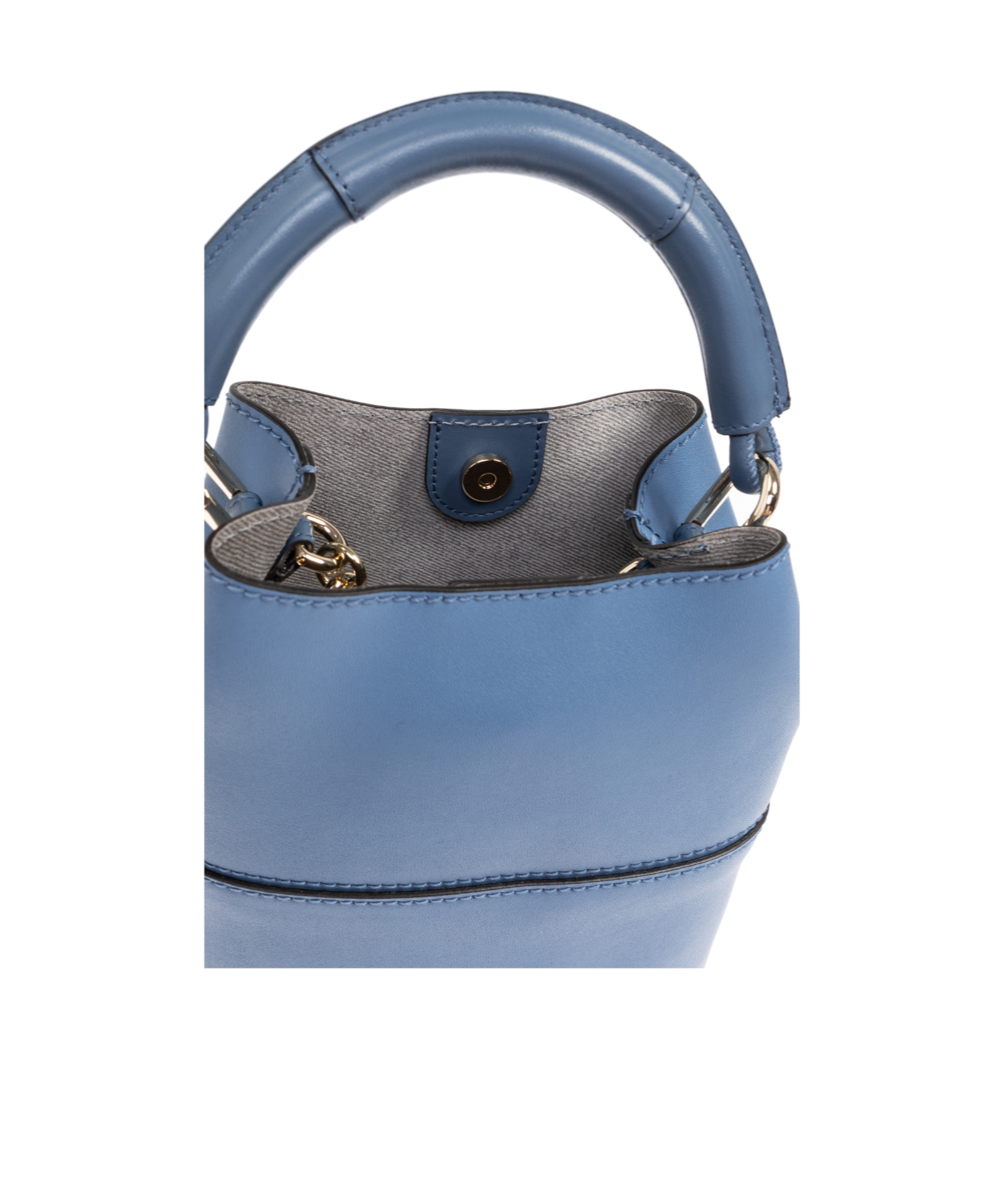 Furla Sfera Leather Tote Bag In Blue