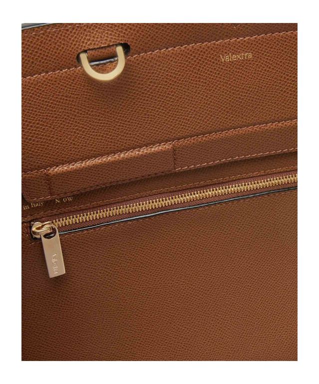 Valextra Medium Double Handle Handbag In Brown