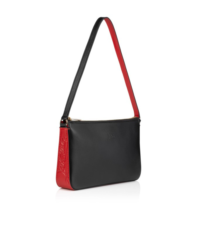 Christian Louboutin Loubila Patent Pouch In Black