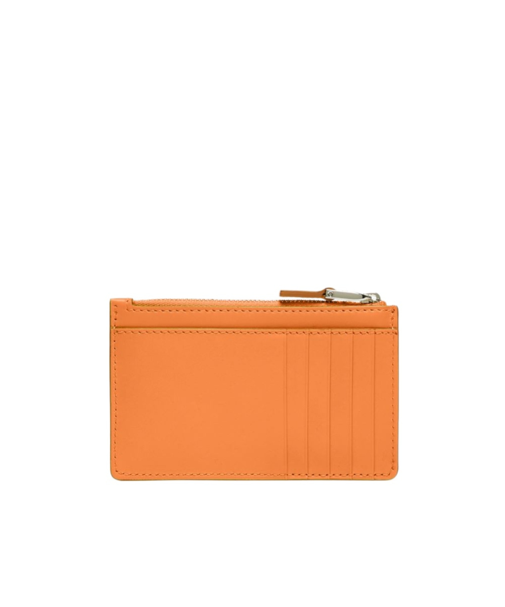 Max Mara Leather Card Holder In Orange