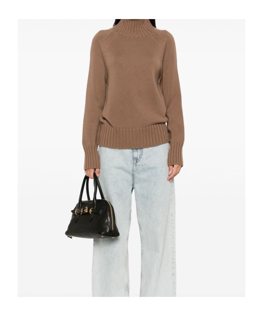 Max Mara Wool And Cashmere Turtleneck In Brown