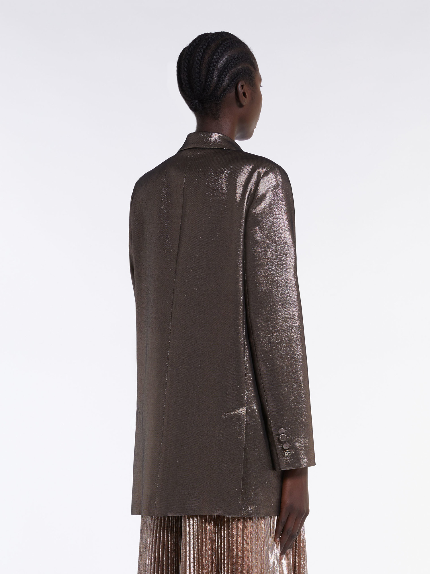 Max Mara Double-breasted Casual Jacket In Brown