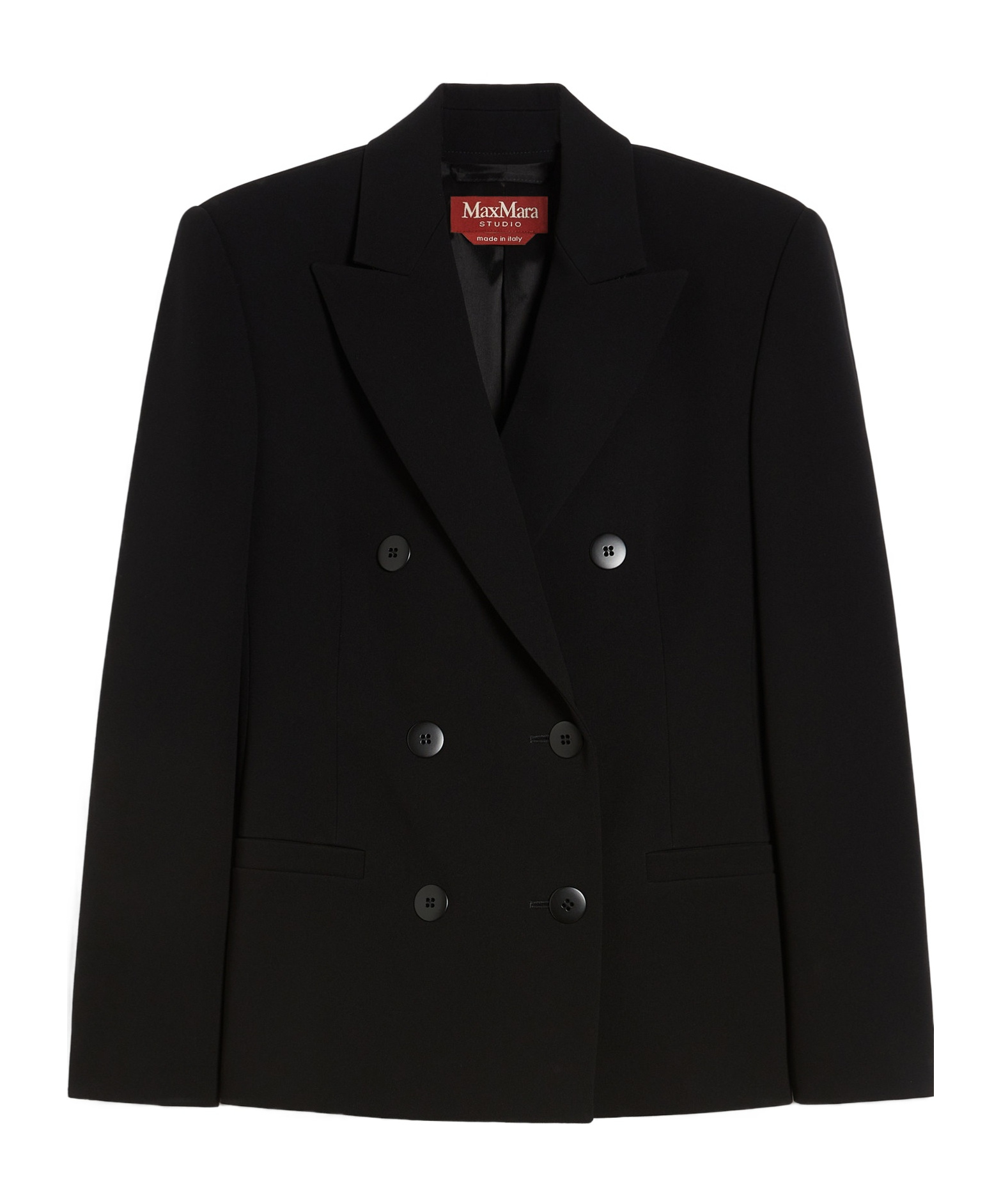 Max Mara Long-sleeved Suit Coat In Black