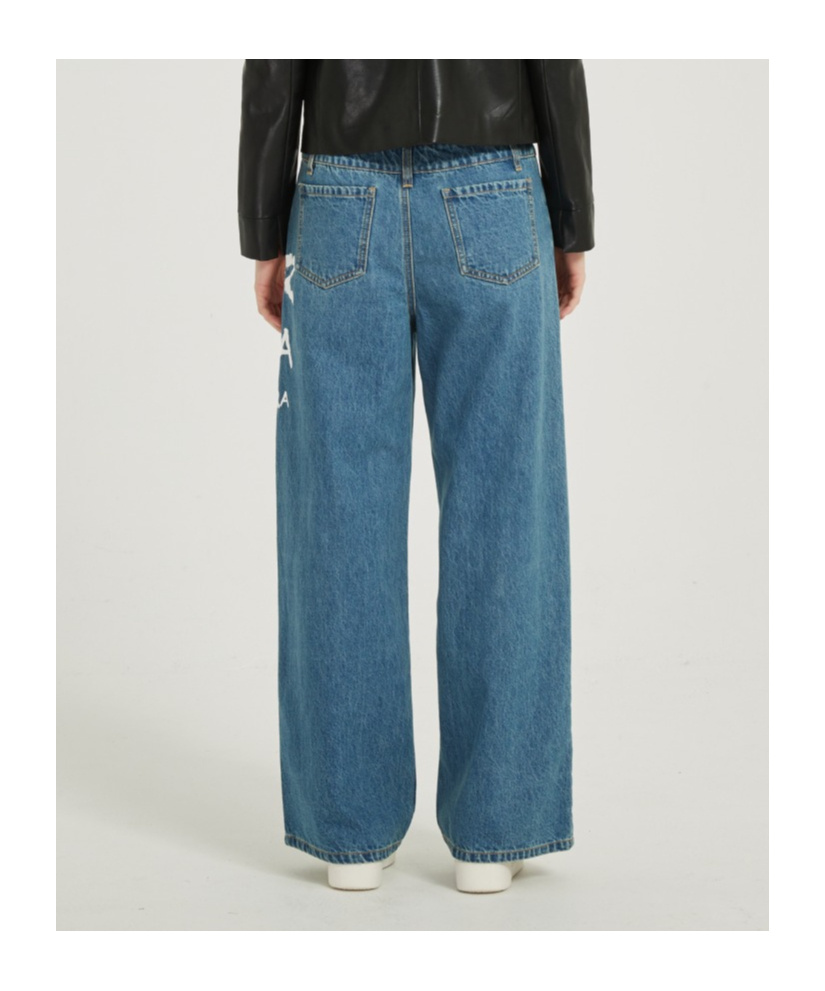 Marissa Chiara Belt Loop Jeans In Blue