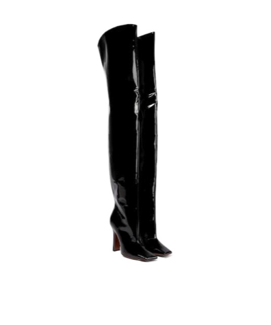Vetements Boomerang Over-the-knee Boots In Black