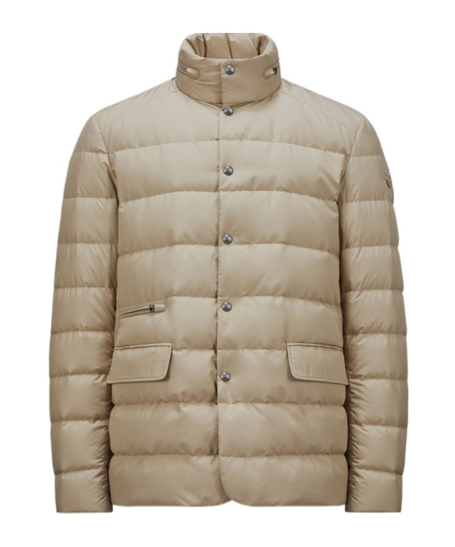 Moncler Malinvern Down Jacket Beige In Nude
