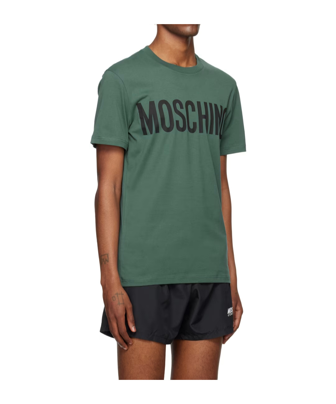 Moschino Logo-print Cotton T-shirt In Green