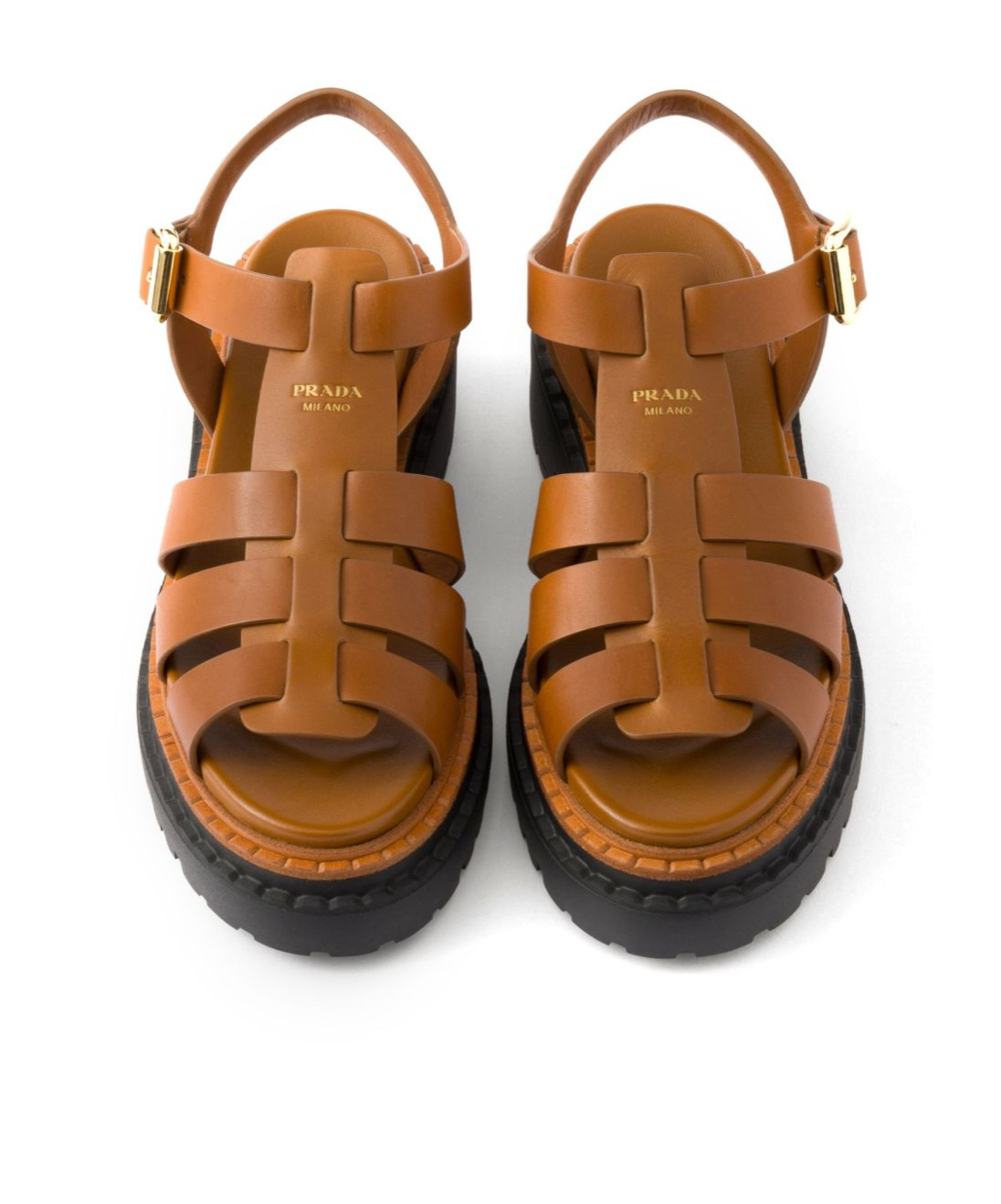Shop Prada Fisherman's Sandals In Brown