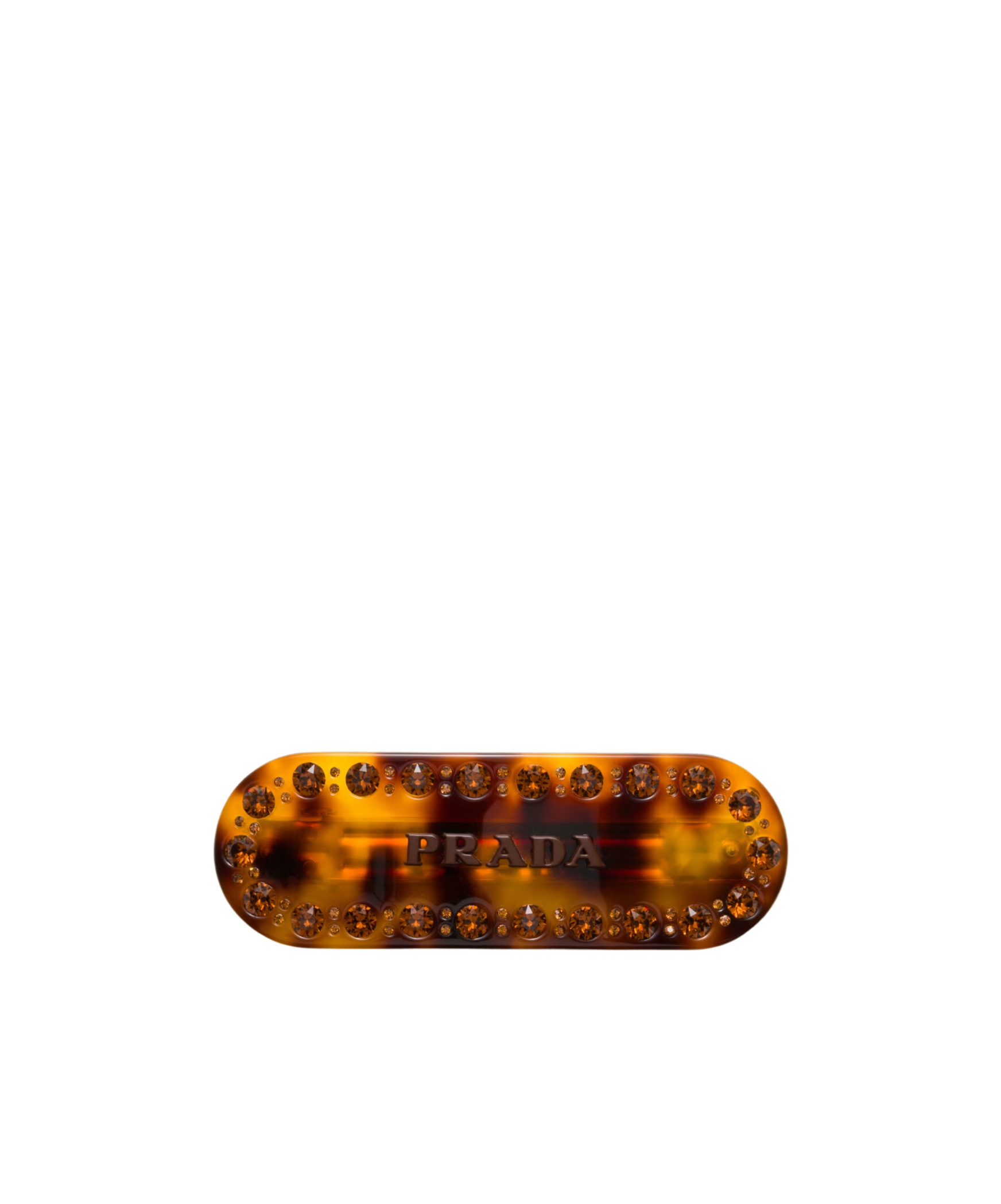 Prada Haarspange Aus Plexiglas In Yellow
