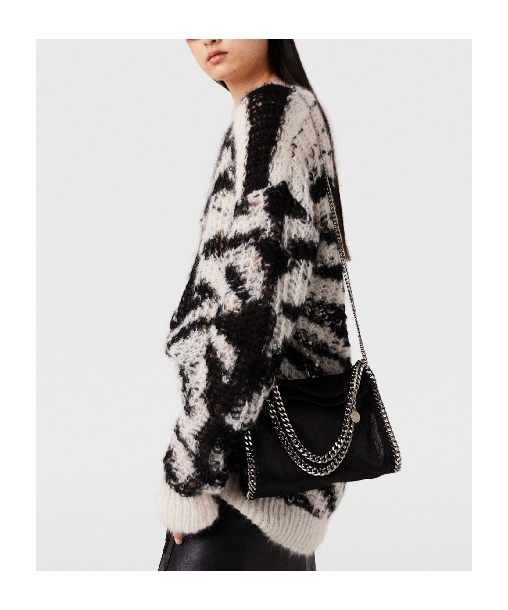 Stella Mccartney Fold-over Tote Bag In Black
