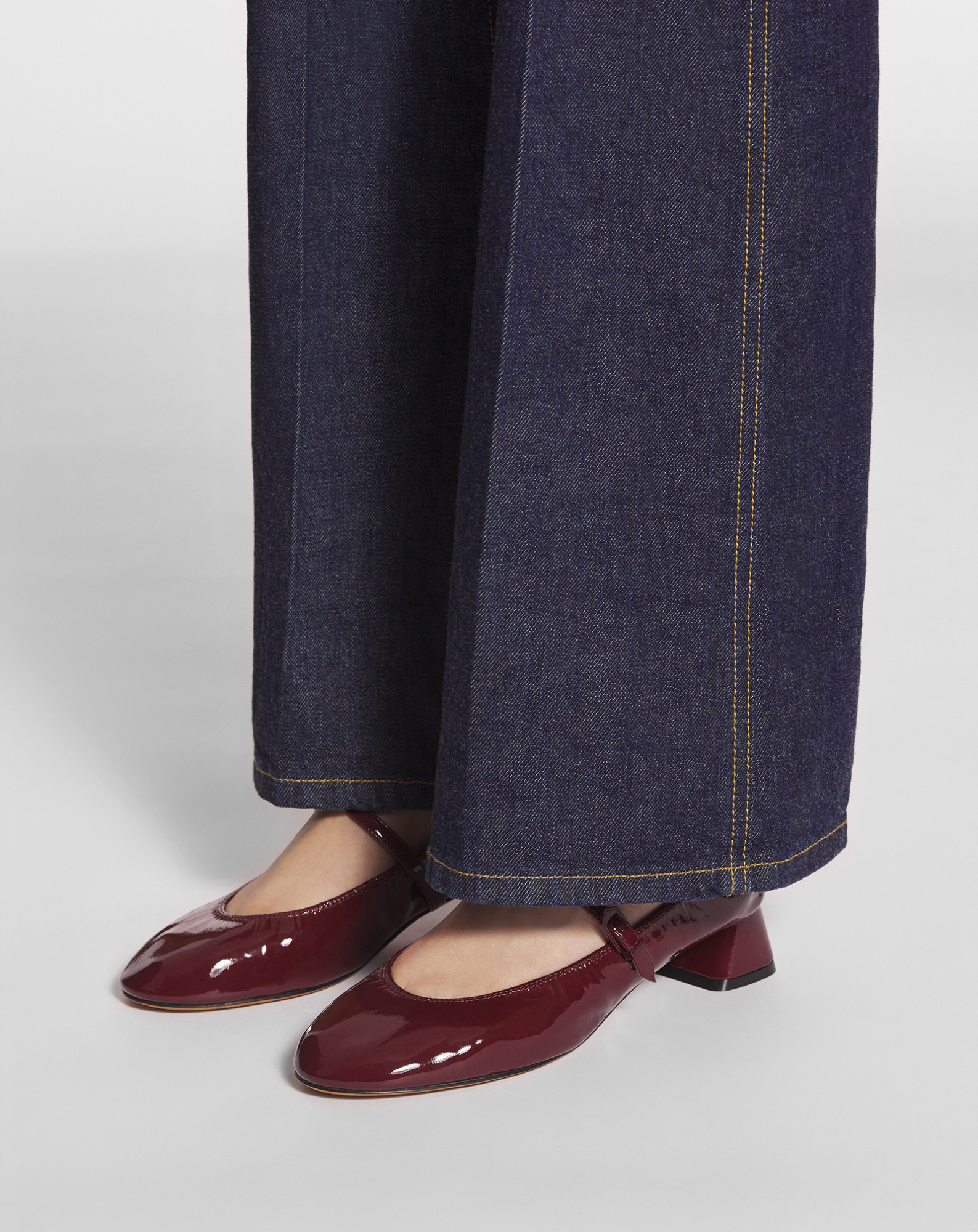 Lanvin Mary Jane À Talons En Cuir Brillant Pour Femme In Red