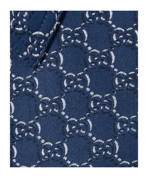 Gucci Gg Shadow-jacquard Cotton Jacket In Blue