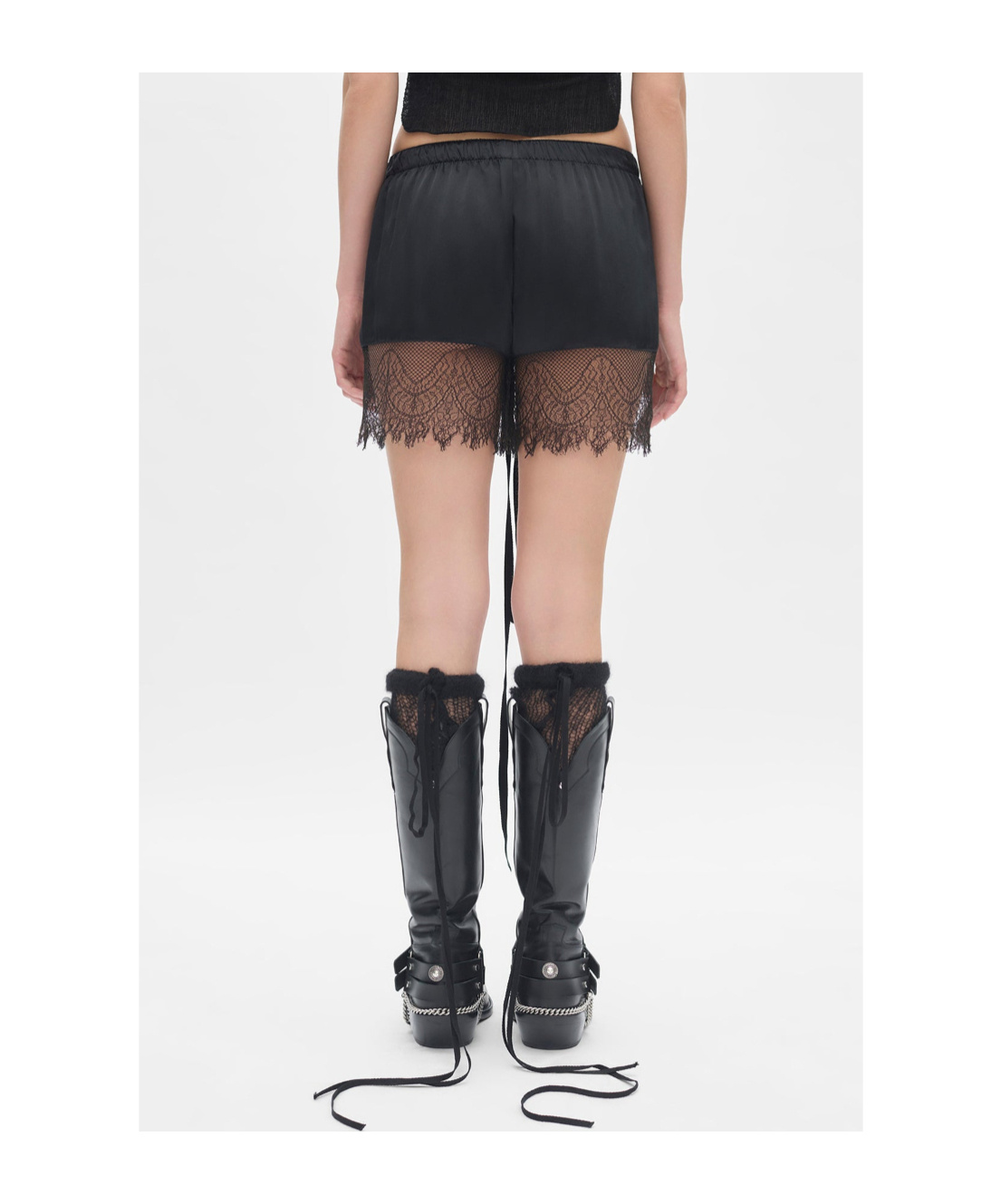 Ann Demeulemeester Vere Micro Boxer With Lace In Black