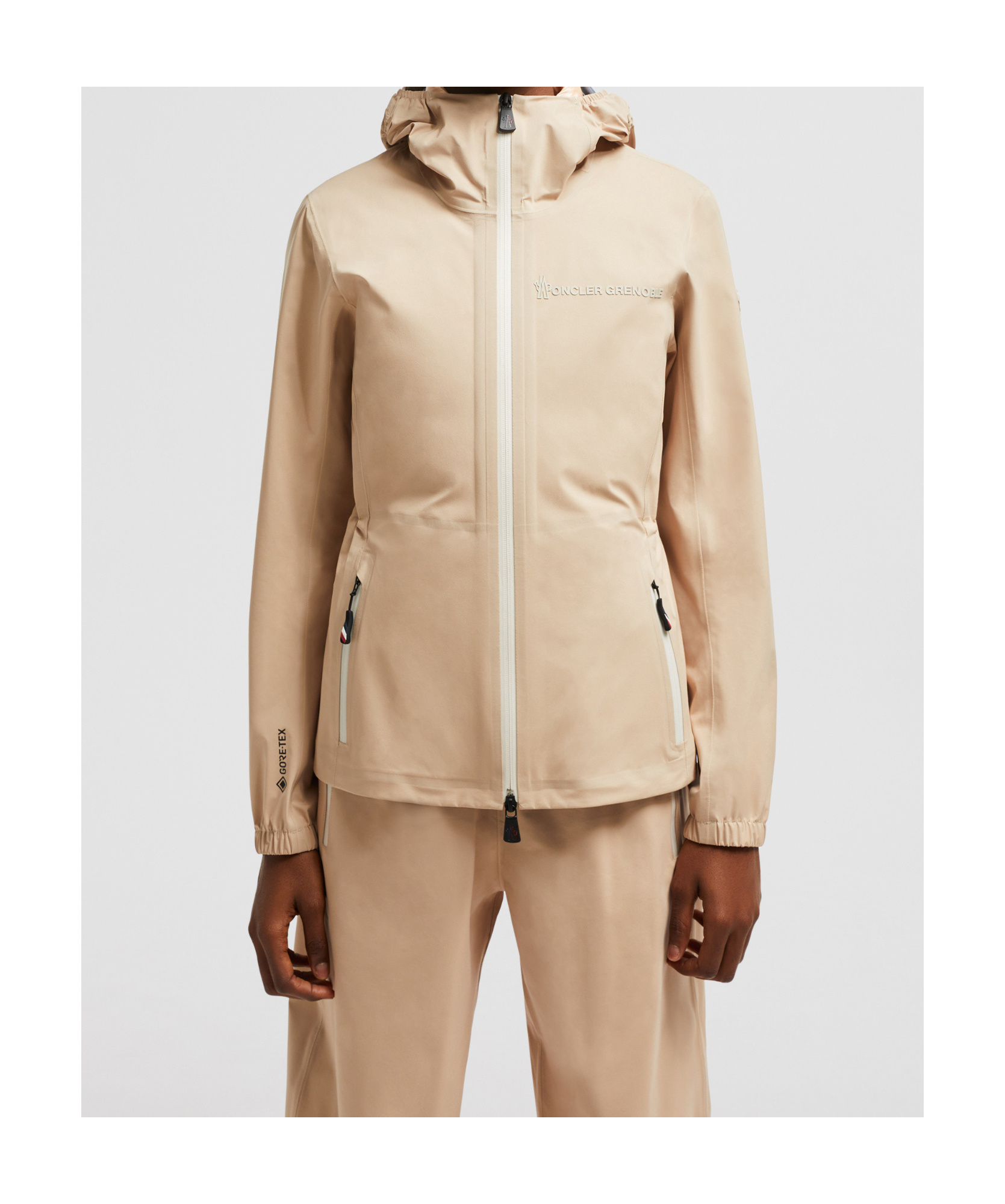 Moncler Grenoble Valles Hooded Shell Jacket In Neutral