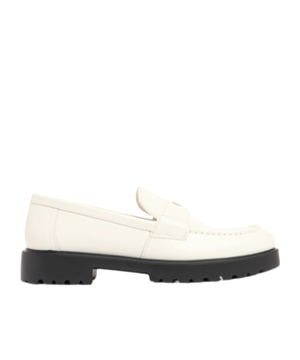 Tory Burch Ivory Leather Loafers