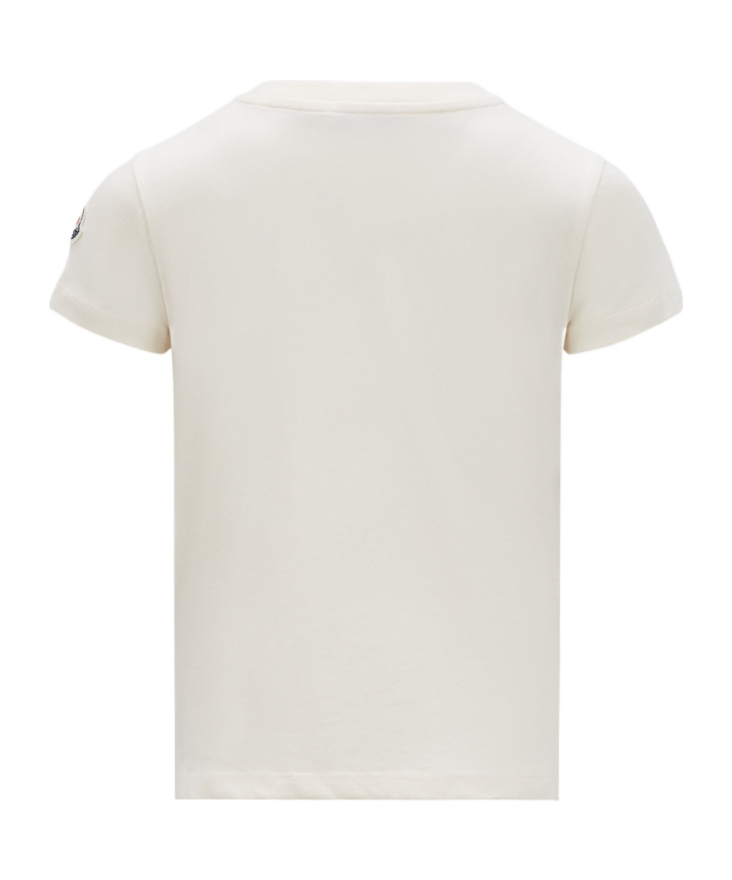 Moncler Girl's Embellished Bell Logo T-shirt In Nude