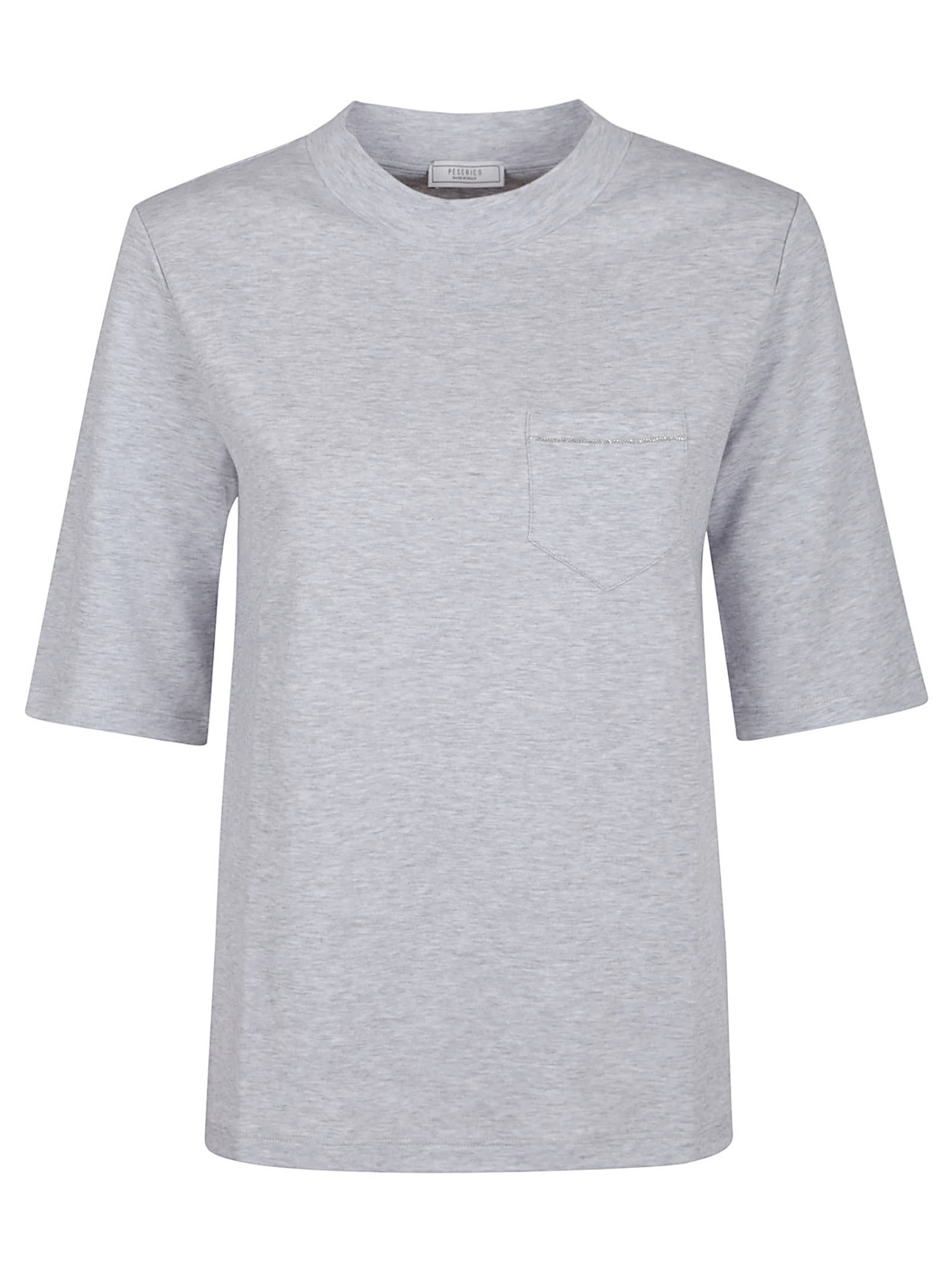 Peserico Relaxed Fit Grey Cotton Blend Shirt