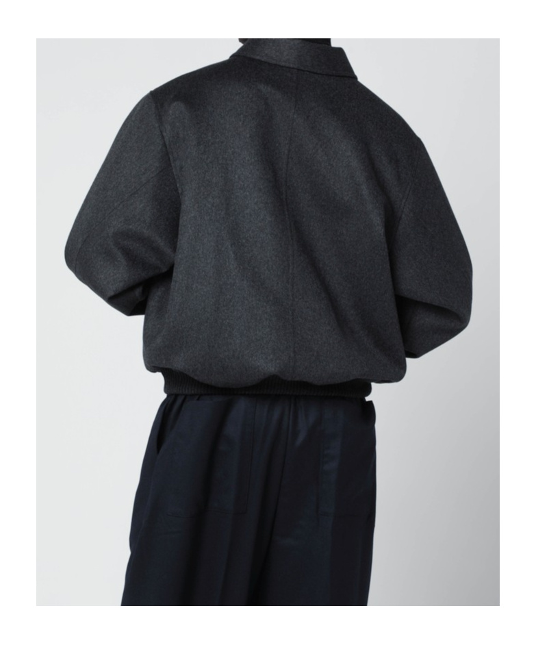 Auralee Grey Cashmere Zip Jacket Men In Gray