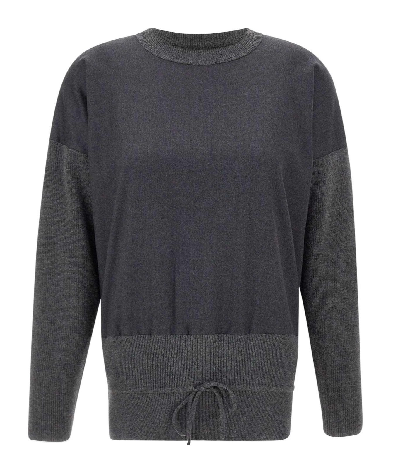 FABIANA FILIPPI FABIANA FILIPPI DRAWSTRING WAIST CREWNECK JUMPER