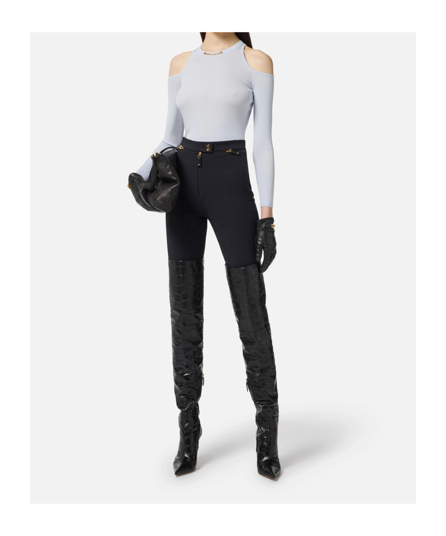 Elisabetta Franchi Zip-fastening Trousers In Black