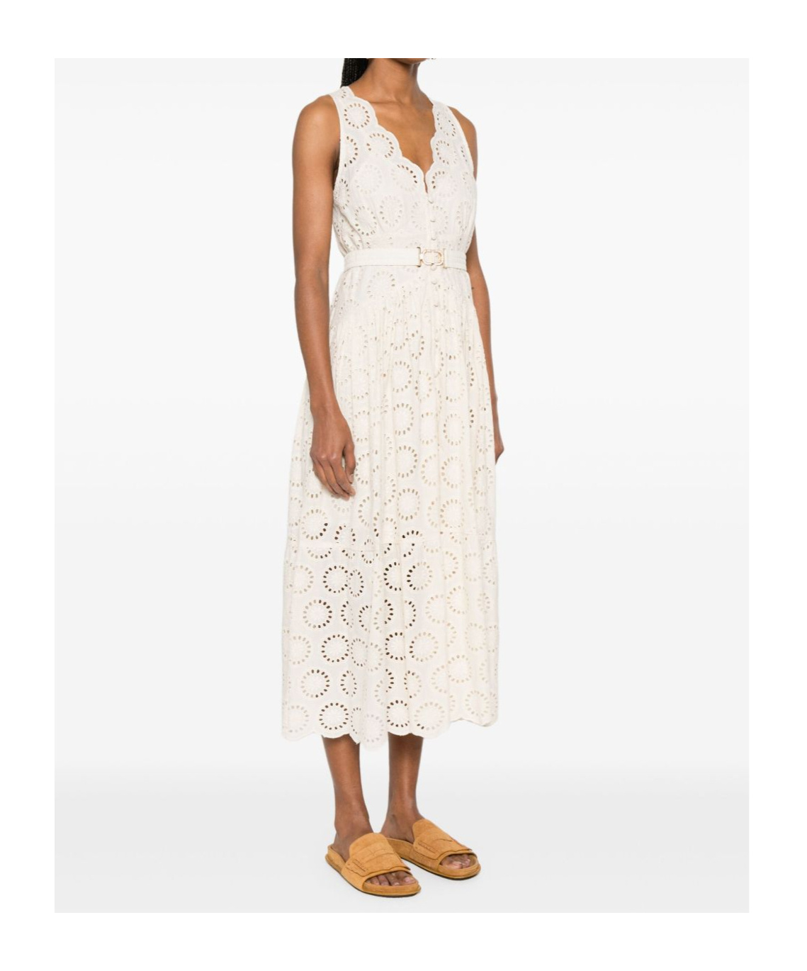 Shop Twinset Broderie Anglaise Maxi Dress