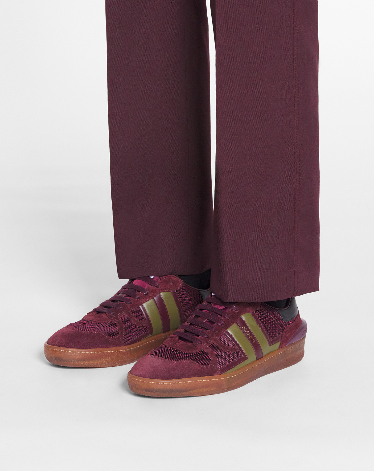 Lanvin Clay Sneakers With Translucid Sole Shoes In Brown