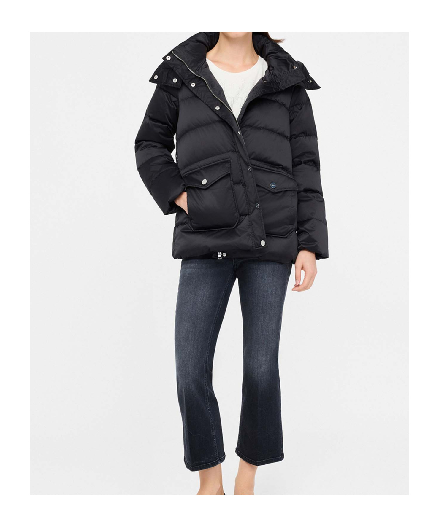 Liu •jo Quilted Belted Puffer Jacket In Blue