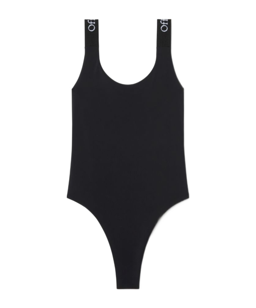 Off-white Off White Logo Swimsuit In Black