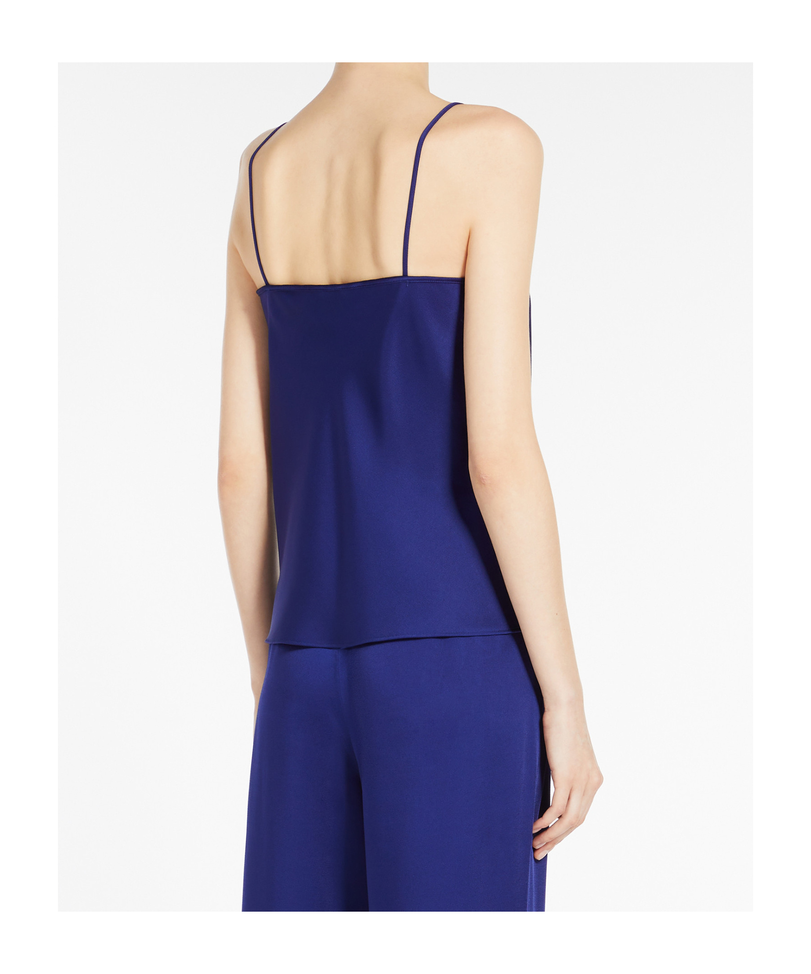 Max Mara V-neck Sleeveless Sling In Blue