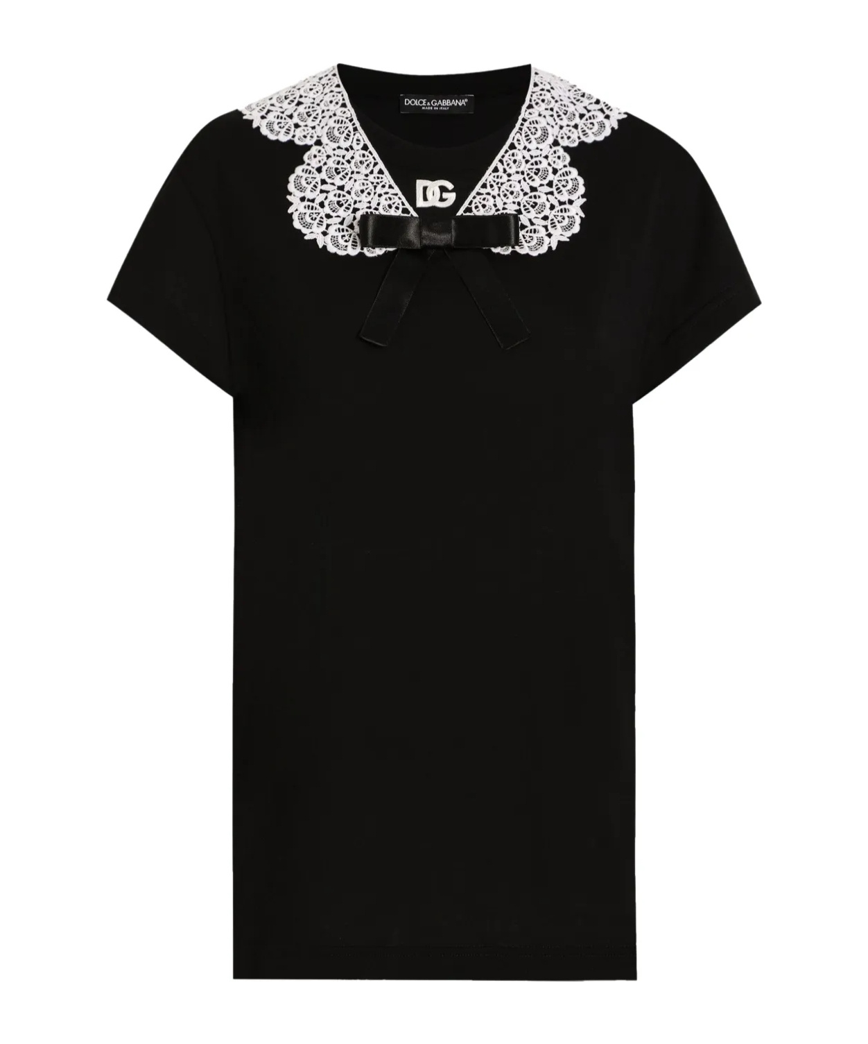 Dolce & Gabbana Lace-trim Blouse In Black
