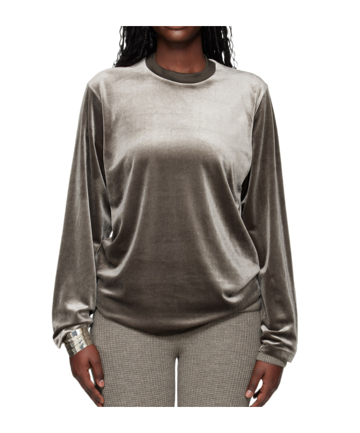 Essentials Velvet T-shirt In Gray
