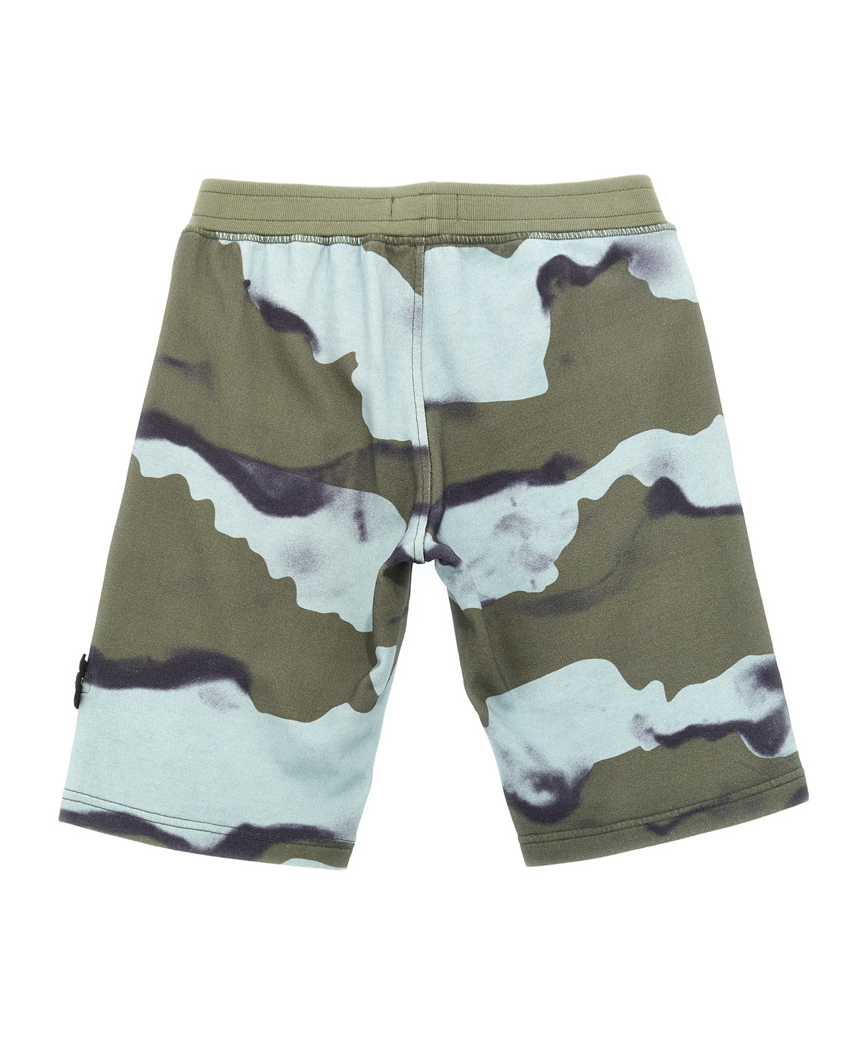 Stone Island Camouflage Cotton Shorts With Logo