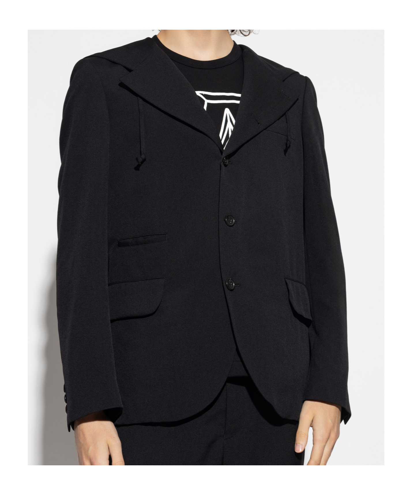 Comme Des Garçons Hooded Jacket In Black