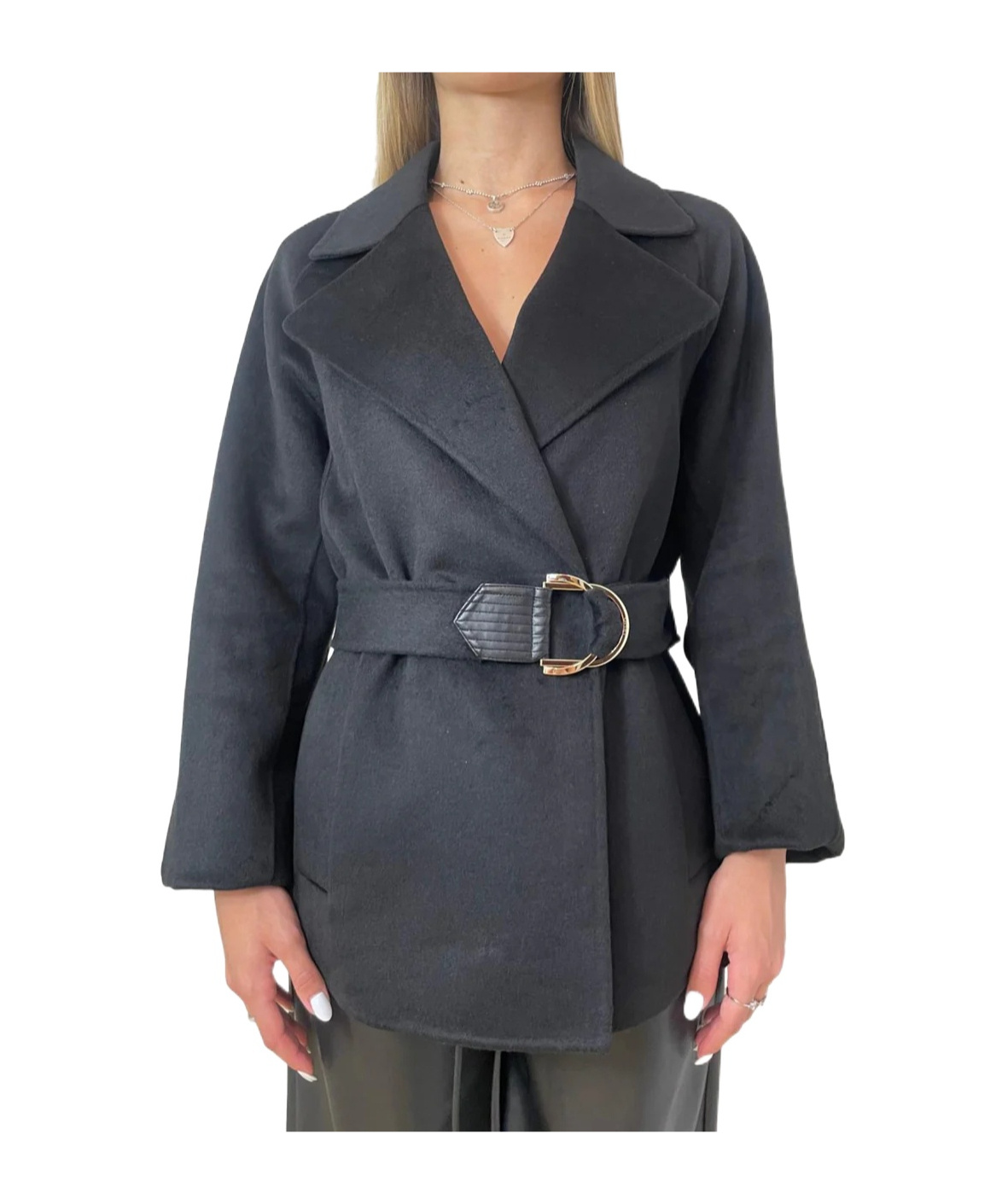 Liu •jo Belted Jacket In Blue