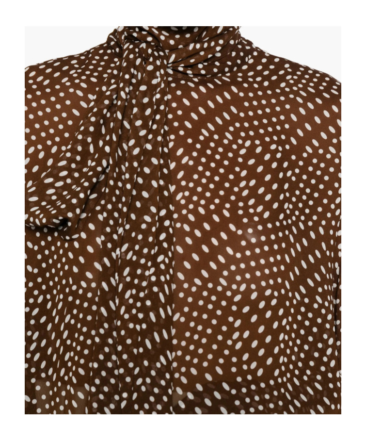 Dries Van Noten Long Sleeve Shirt In Brown
