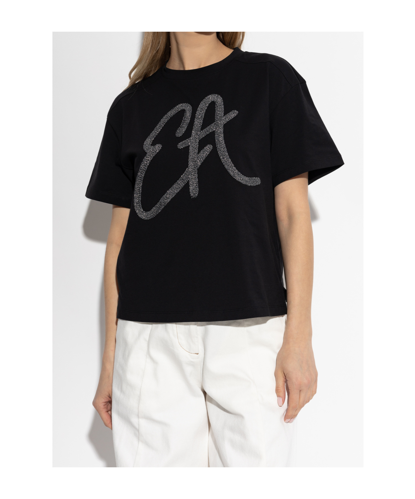 Emporio Armani T-shirt From The Sustainability Collection In Black