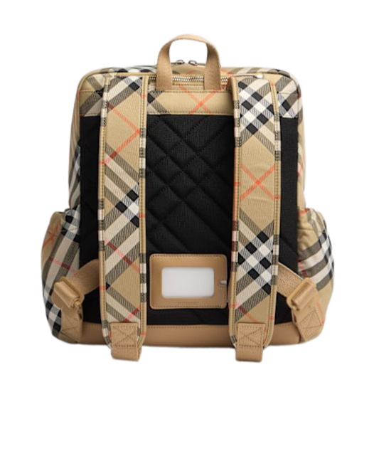 Burberry Check Printed Nylon Backpack