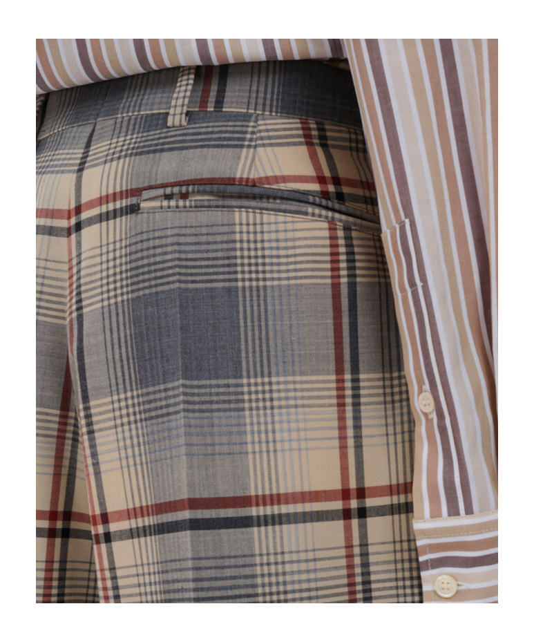 Marni Plaid Tapered Trousers In Gray