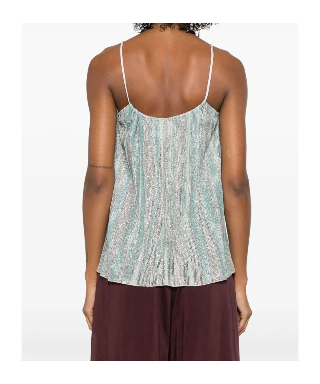 Shop Forte Forte Lurex Top In Acqua