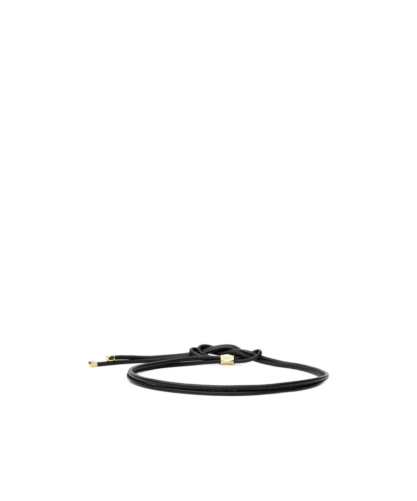 Isabel Marant Adjustable Knot Detail Belt With Metal Tips In Black