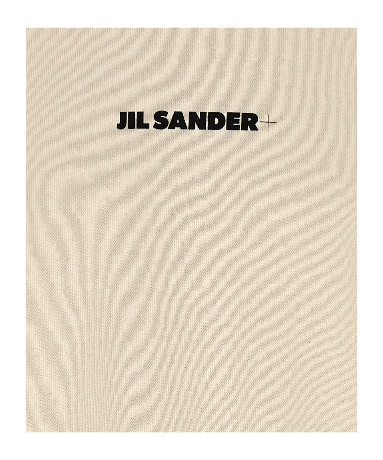 Jil Sander Logo Print Crewneck Sweatshirt In Nude