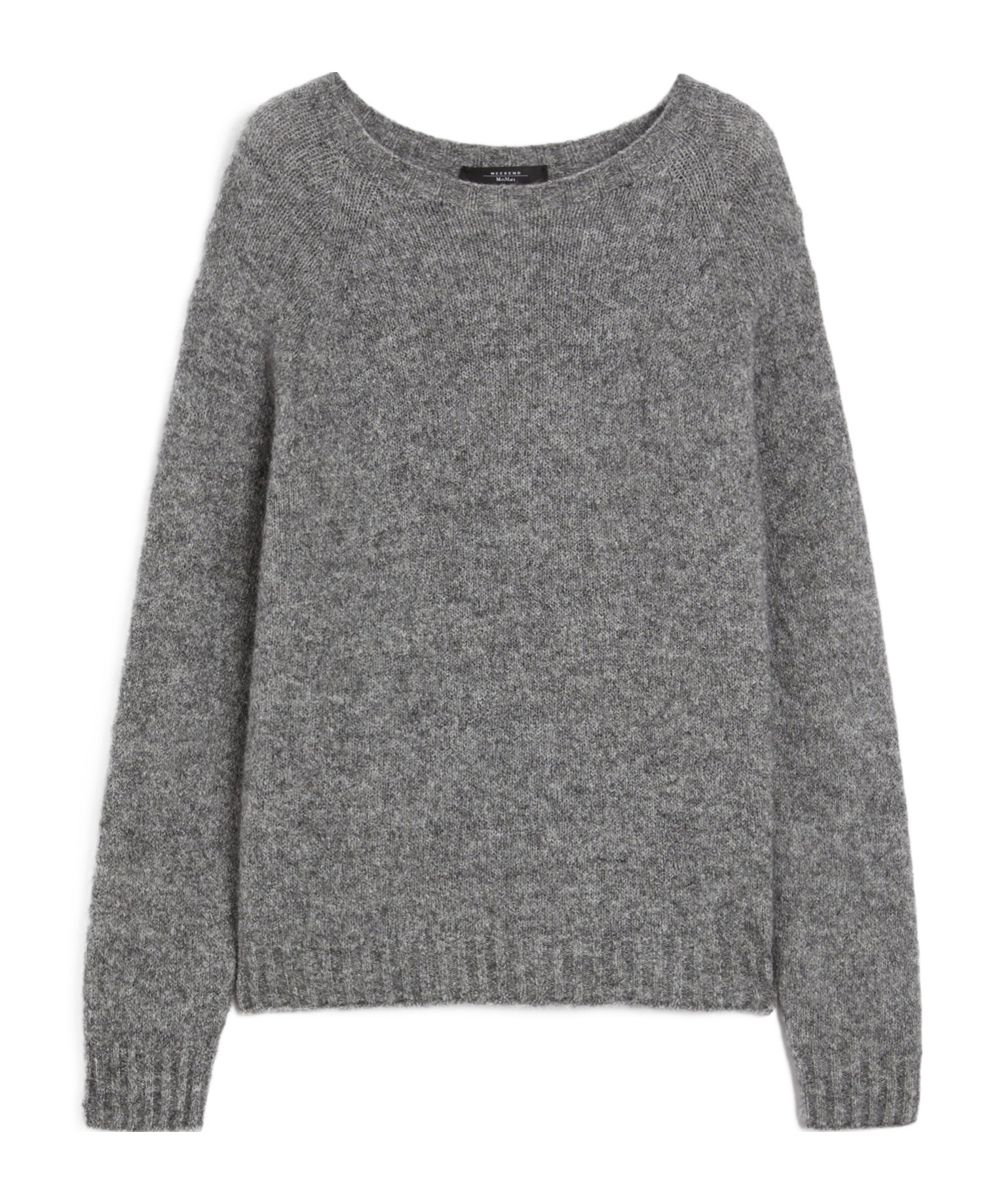 Weekend Max Mara Raglan-sleeve Ribbed-hem Jumper In Gray