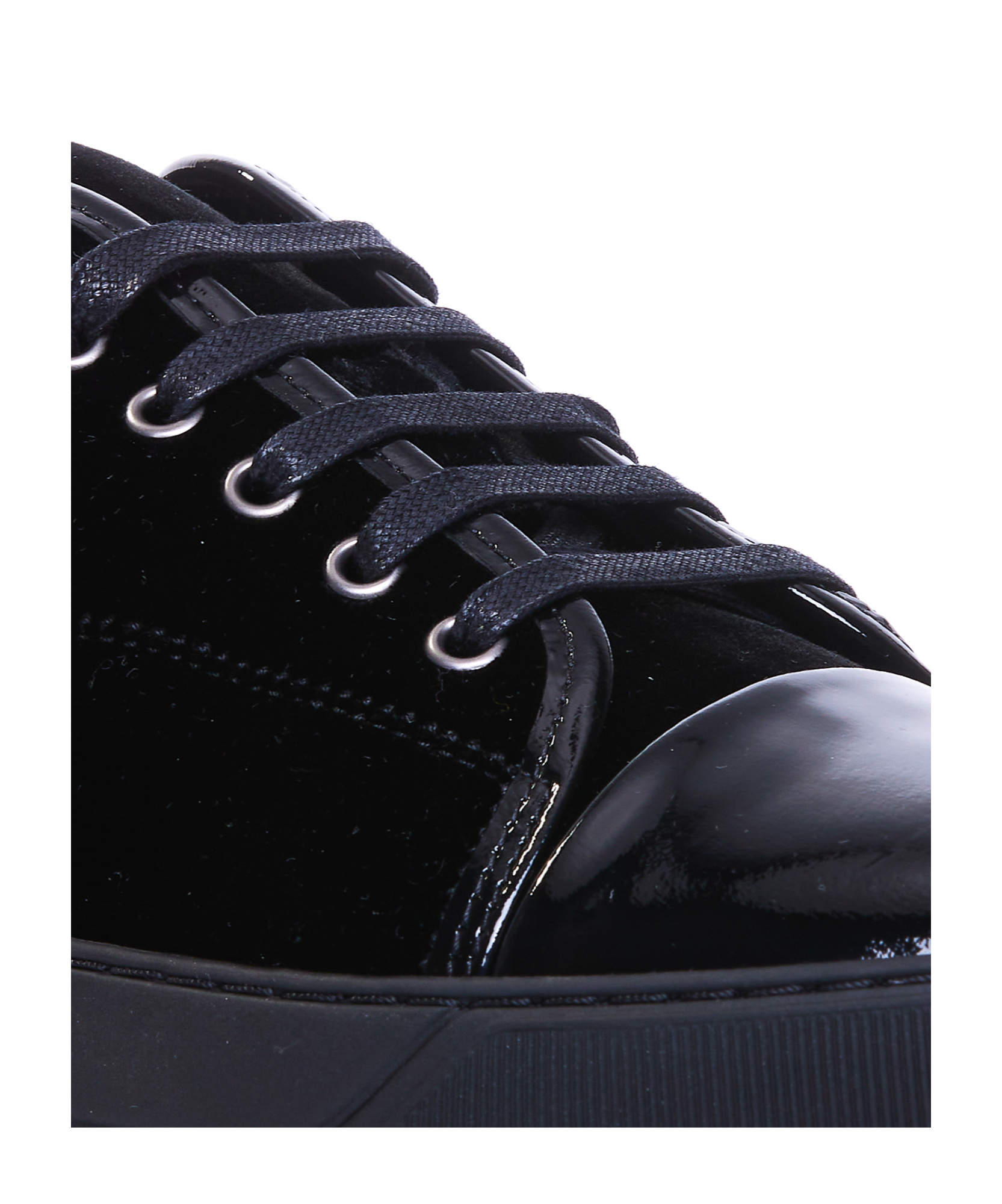 Lanvin Lace-up Low-cut Casual Shoes In Black