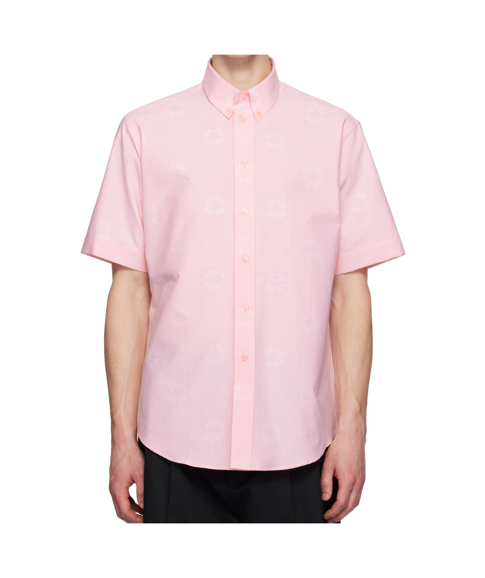 Givenchy Pink Short Sleeve Custom Fit Shirt In Tender Pink