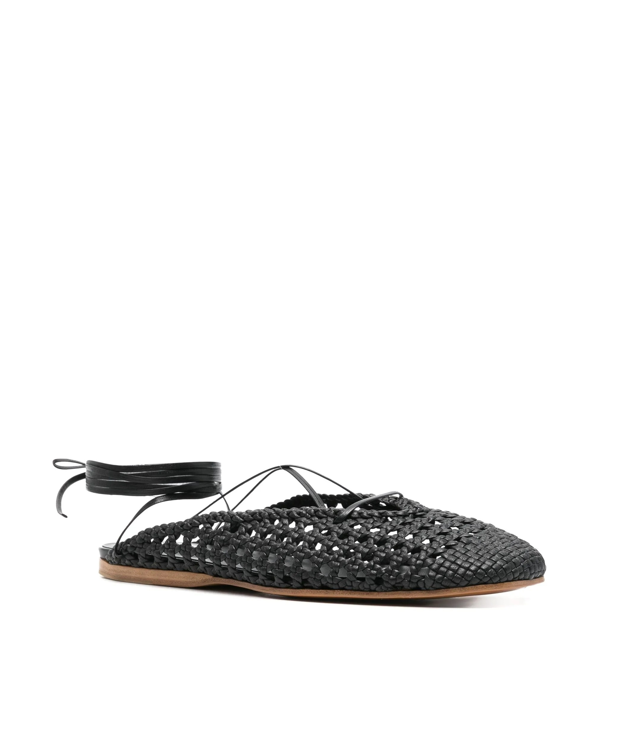 Shop Forte Forte Interwoven Sandals In Black