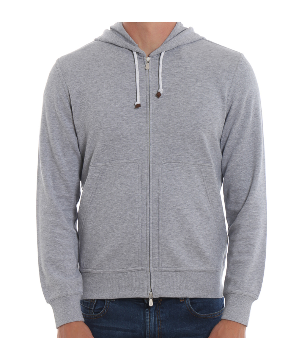 BRUNELLO CUCINELLI BRUNELLO CUCINELLI ZIPPED DRAWSTRING HOODIE