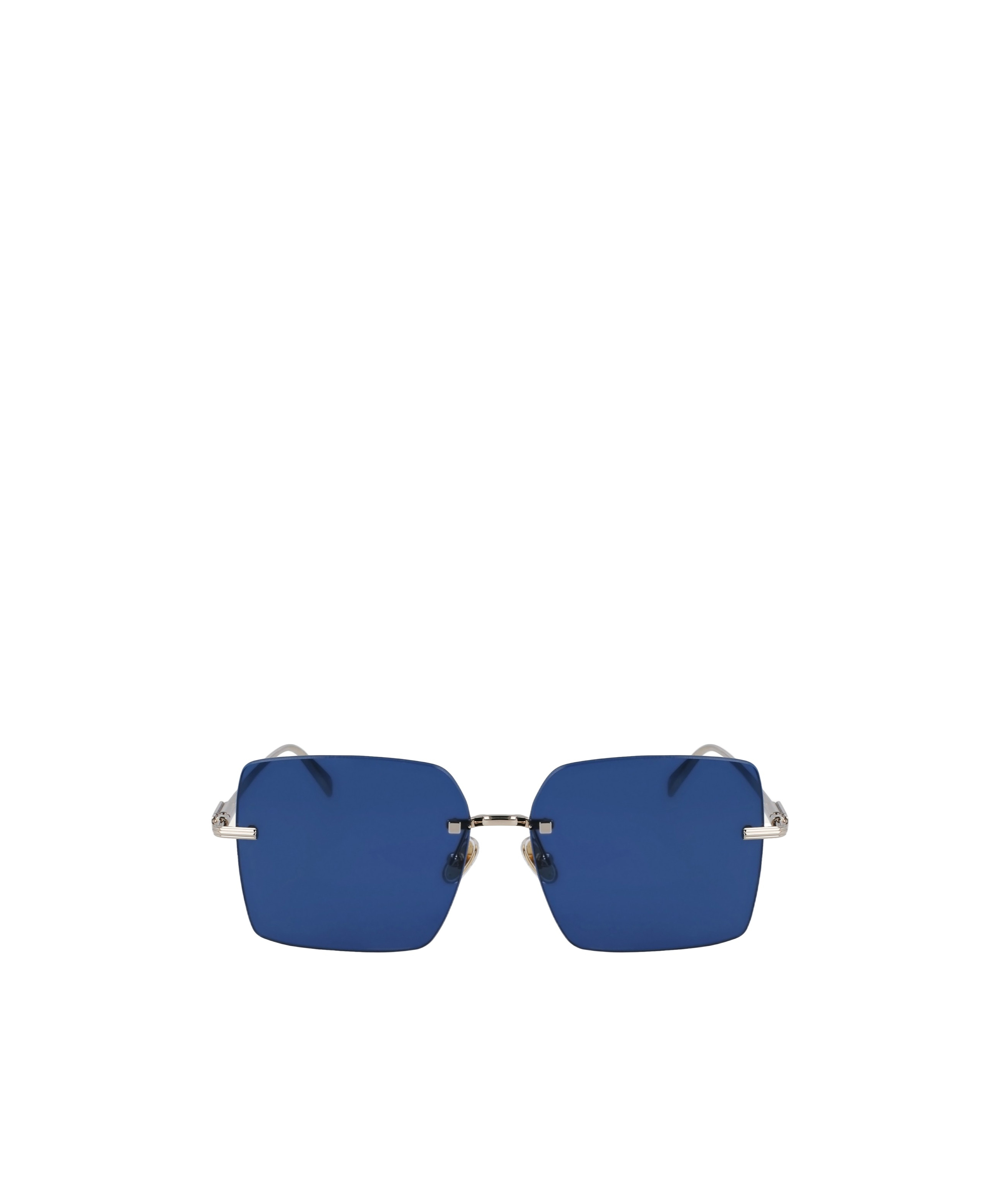 Ferragamo Prisma 60mm Rectangular Sunglasses In Blue