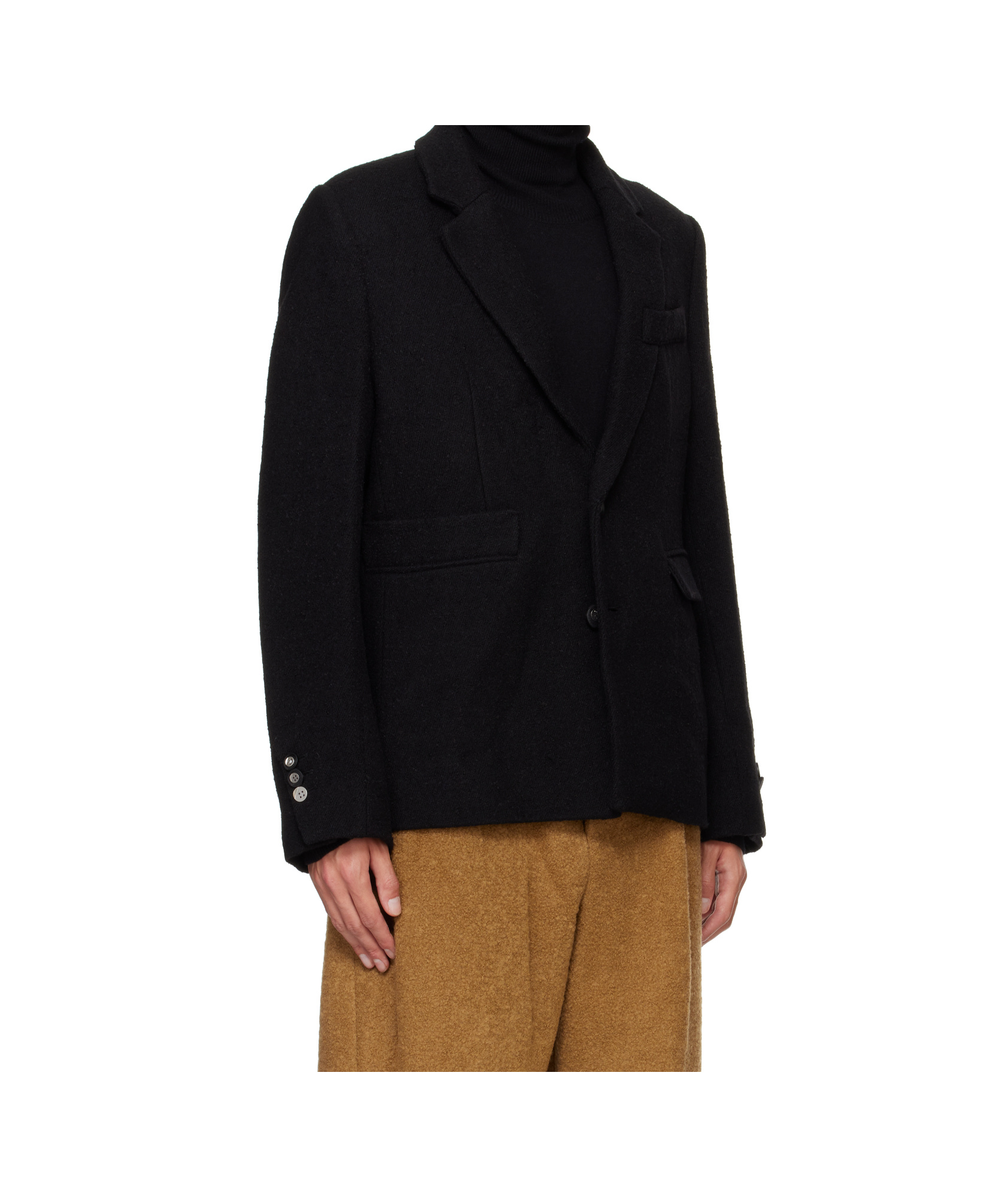Ader Error Pleated Suit Coat In Black